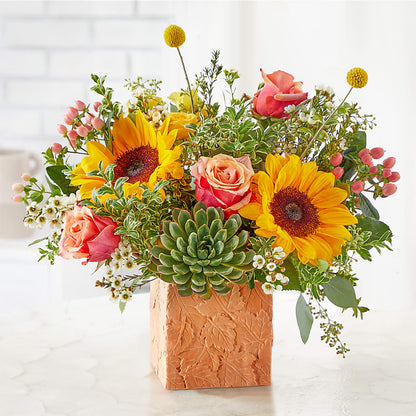 Sunflower Season Bouquet –  Luxe Arrangements, Agawam MA