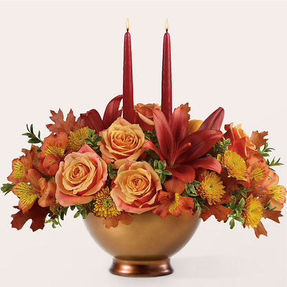 Harvest Table Centerpiece –  Luxe Arrangements, Agawam MA