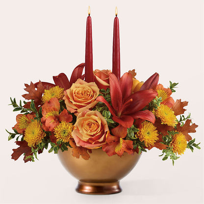 Harvest Table Centerpiece –  Luxe Arrangements, Agawam MA