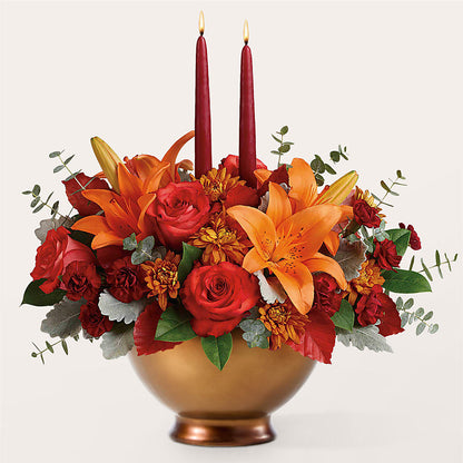 Fruits of Fall Centerpiece –  Luxe Arrangements, Agawam MA