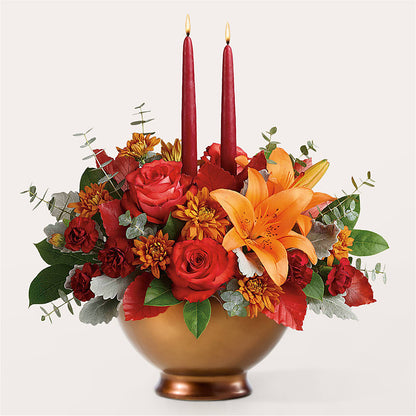 Fruits of Fall Centerpiece –  Luxe Arrangements, Agawam MA