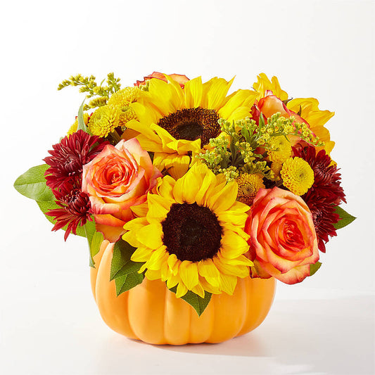 Golden Gourd Pumpkin Bouquet –  Luxe Arrangements, Agawam MA