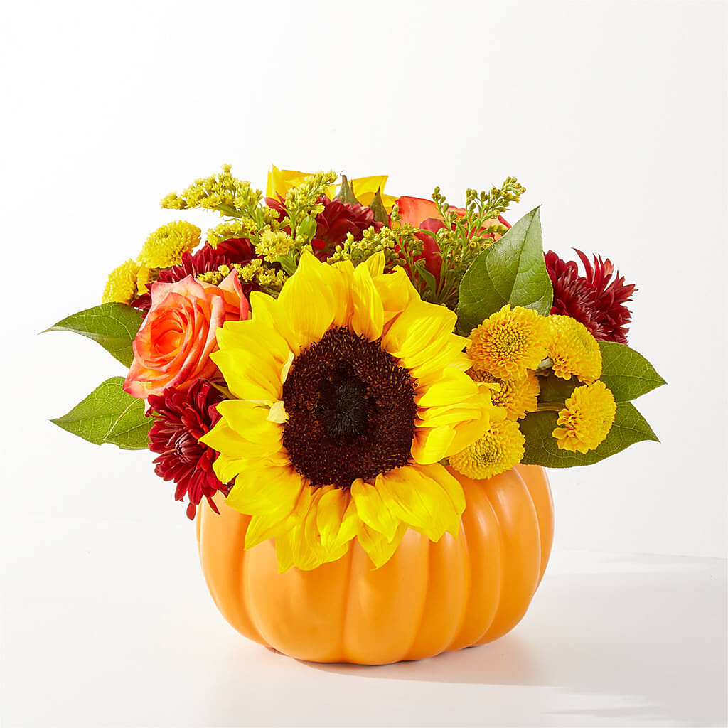 Golden Gourd Pumpkin Bouquet –  Luxe Arrangements, Agawam MA