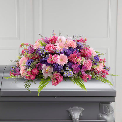 Glorious Garden Casket Spray –  Luxe Arrangements, Agawam MA