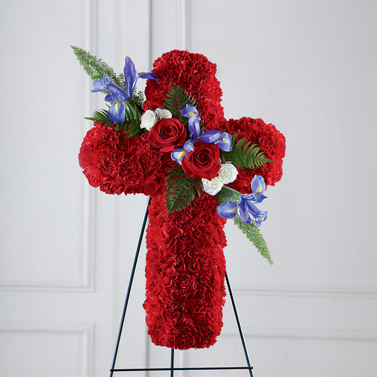 Faithful Hero Floral Cross –  Luxe Arrangements, Agawam MA