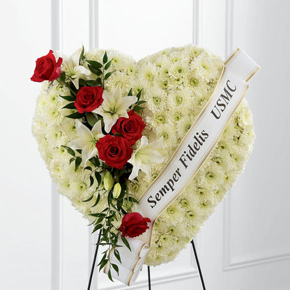 Heartfelt Hero Standing Heart –  Luxe Arrangements, Agawam MA