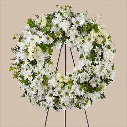 Faithful Wishes Wreath –  Luxe Arrangements, Agawam MA