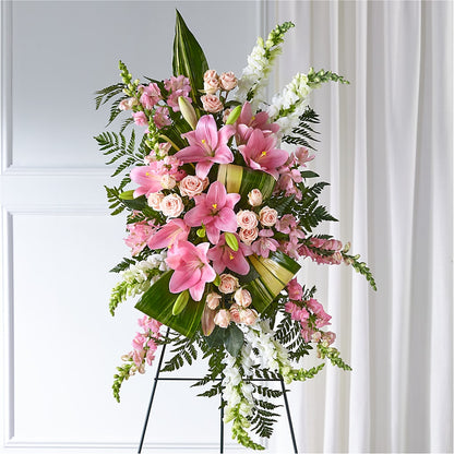 Elegant Embrace Standing Spray –  Luxe Arrangements, Agawam MA