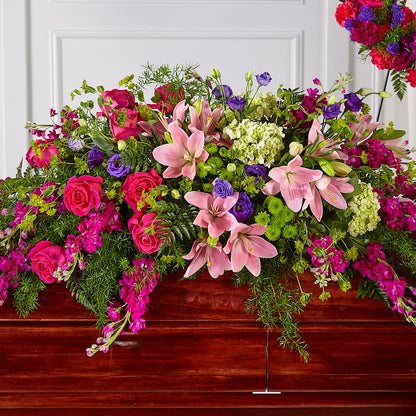 Radiant Tribute Casket Spray –  Luxe Arrangements, Agawam MA