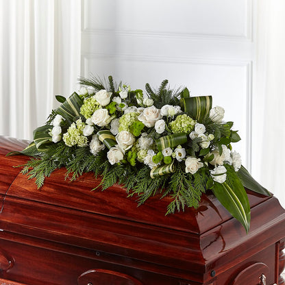 Hopeful Gesture Casket Spray –  Luxe Arrangements, Agawam MA