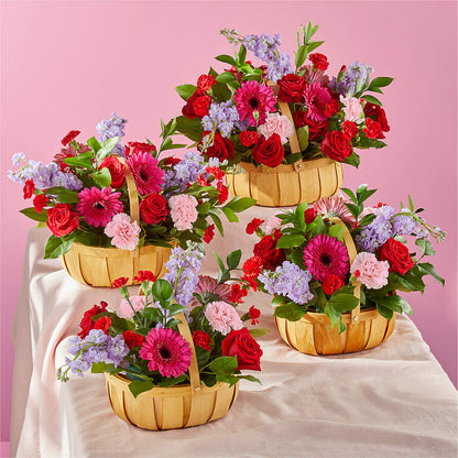 Pink Picnic Basket –  Luxe Arrangements, Agawam MA