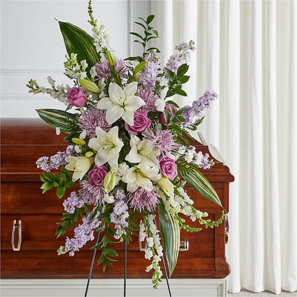 Grateful Hearts Standing Spray –  Luxe Arrangements, Agawam MA