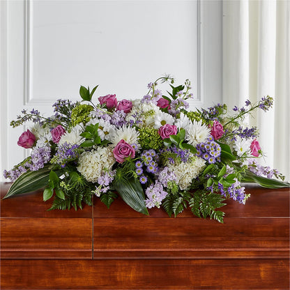 Meadows of Serenity Casket Spray –  Luxe Arrangements, Agawam MA