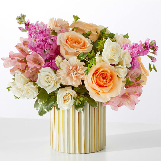 Paradise Bouquet with Ivory Vase –  Luxe Arrangements, Agawam MA