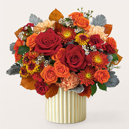 Merlot Bouquet with Ivory Vase –  Luxe Arrangements, Agawam MA