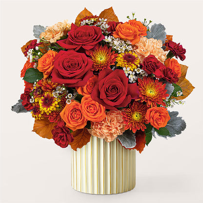Merlot Bouquet with Ivory Vase –  Luxe Arrangements, Agawam MA