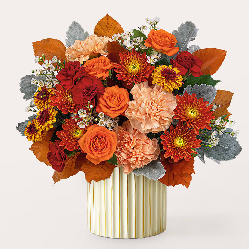 Merlot Bouquet with Ivory Vase –  Luxe Arrangements, Agawam MA