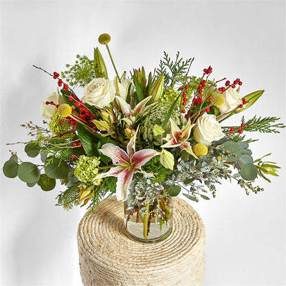 Berry & Bright Bouquet –  Luxe Arrangements, Agawam MA