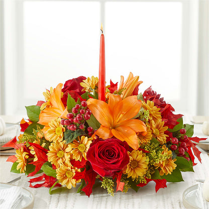 Autumn's Embrace Centerpiece –  Luxe Arrangements, Agawam MA