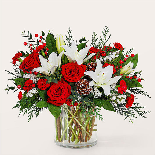 Best in Snow Bouquet –  Luxe Arrangements, Agawam MA