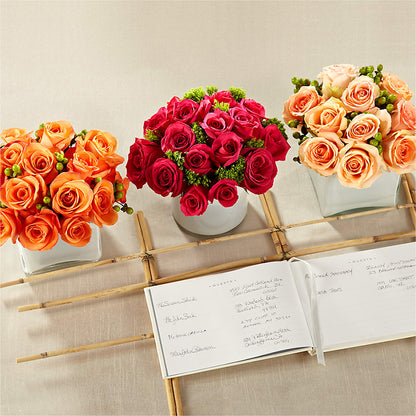 Dawn Rose Centerpiece –  Luxe Arrangements, Agawam MA